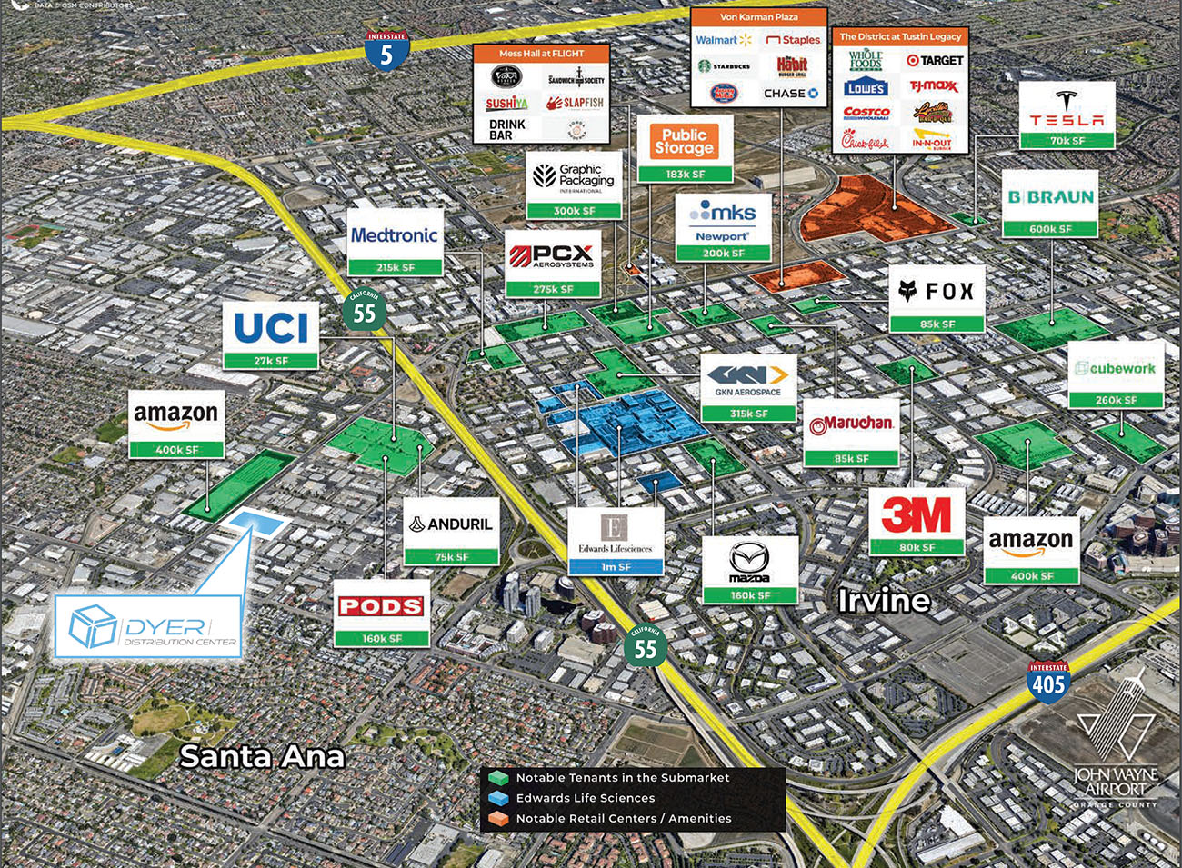 Dyer Distribution Center Corporate Neighbors Aerial